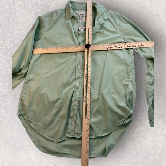 Frank & Eileen Green Italian Cotton Button Up Shirt Women’s M - Picture 4 of 9